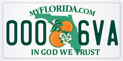 FL license plate 0006VA