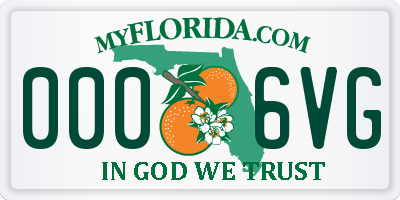 FL license plate 0006VG