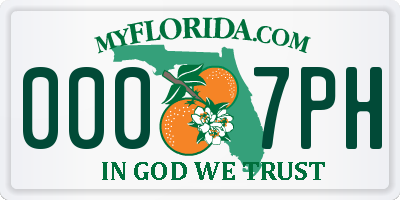 FL license plate 0007PH
