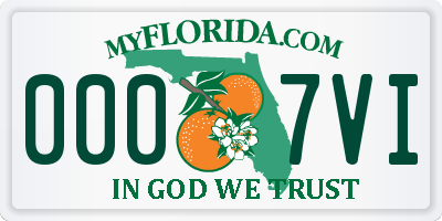 FL license plate 0007VI