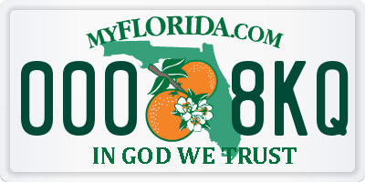 FL license plate 0008KQ
