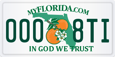 FL license plate 0008TI