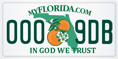 FL license plate 0009DB