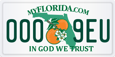 FL license plate 0009EU