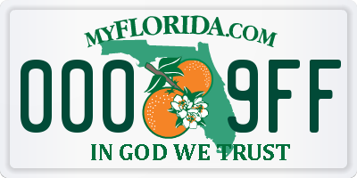 FL license plate 0009FF