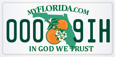 FL license plate 0009IH