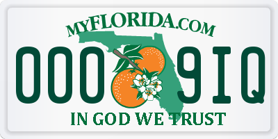 FL license plate 0009IQ