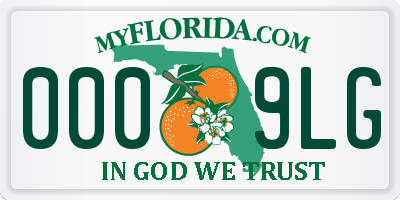 FL license plate 0009LG