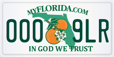 FL license plate 0009LR