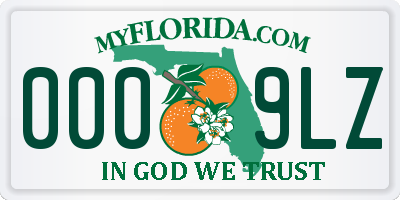 FL license plate 0009LZ