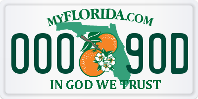 FL license plate 0009OD