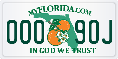 FL license plate 0009OJ