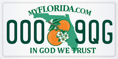 FL license plate 0009QG