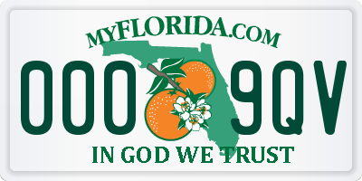 FL license plate 0009QV