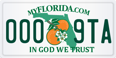FL license plate 0009TA