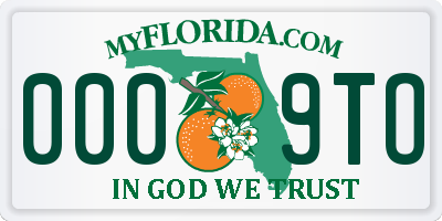 FL license plate 0009TO