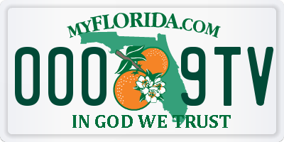 FL license plate 0009TV