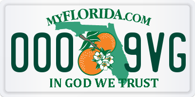 FL license plate 0009VG