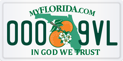 FL license plate 0009VL