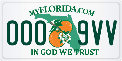 FL license plate 0009VV