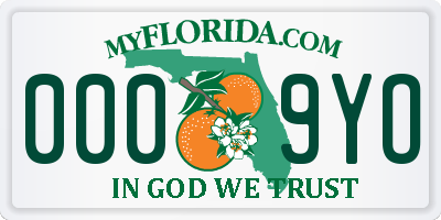 FL license plate 0009YO