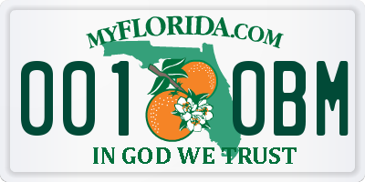 FL license plate 0010BM