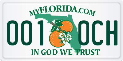 FL license plate 0010CH