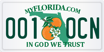 FL license plate 0010CN