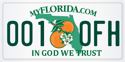 FL license plate 0010FH