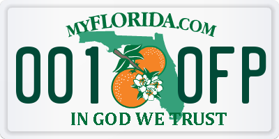 FL license plate 0010FP