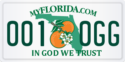 FL license plate 0010GG