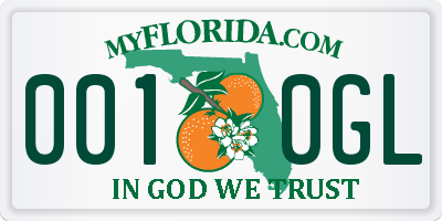 FL license plate 0010GL