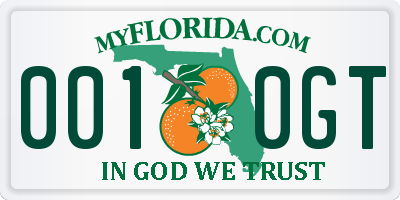 FL license plate 0010GT