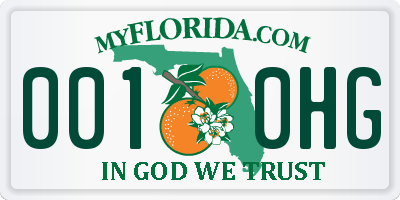 FL license plate 0010HG