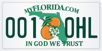 FL license plate 0010HL