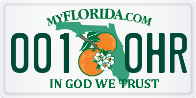 FL license plate 0010HR