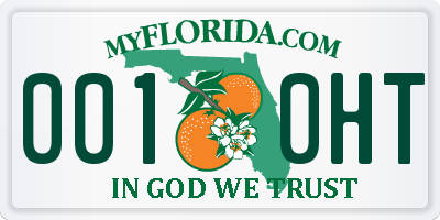 FL license plate 0010HT