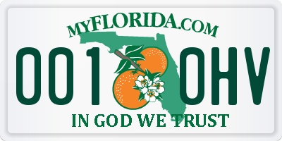 FL license plate 0010HV