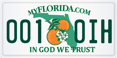 FL license plate 0010IH