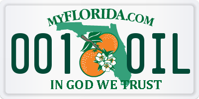 FL license plate 0010IL