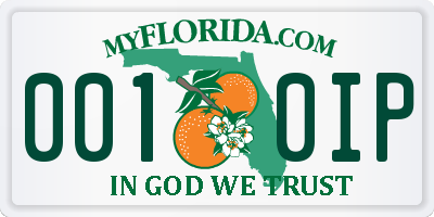 FL license plate 0010IP