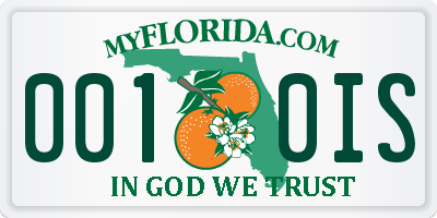 FL license plate 0010IS