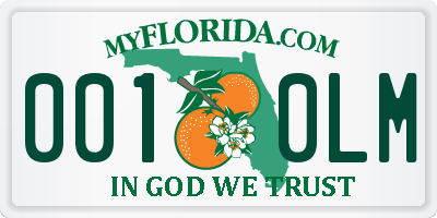 FL license plate 0010LM