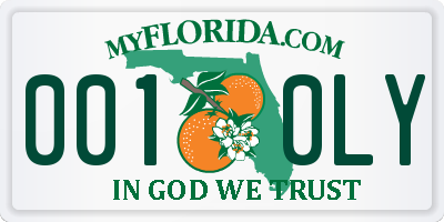 FL license plate 0010LY