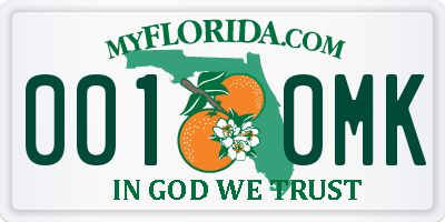 FL license plate 0010MK