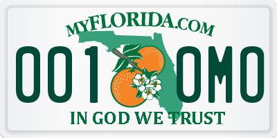 FL license plate 0010MO