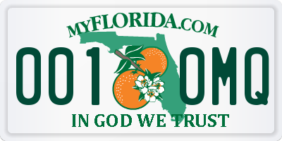 FL license plate 0010MQ