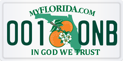 FL license plate 0010NB