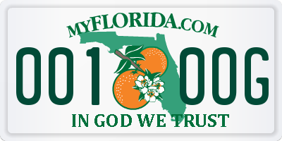 FL license plate 0010OG