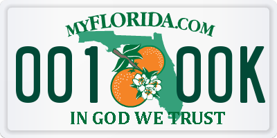 FL license plate 0010OK